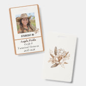 Badge D'Identité De L'Étudiant À L'École D'Accueil (Avant & arrière)