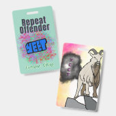 Badge d'identité de récidiviste Camedian (Avant & arrière)