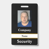 Badge d'identité de sécurité noir (Avant)