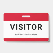 Badge d'identité de visiteur d'affaires d'entrepri (Arrière)
