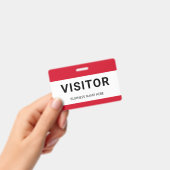 Badge d'identité de visiteur d'affaires d'entrepri (Manuel / portable)