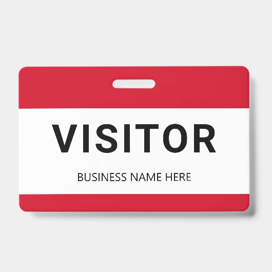 Badge d'identité de visiteur d'affaires d'entrepri (Avant)