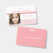 Badge d'identité d'élève à domicile | Rose Bubbleg (Avant & arrière)