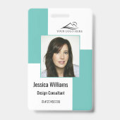 Badge d'identité d'employé d'entreprise moderne pe (Avant)