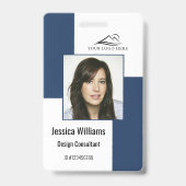 Badge d'identité d'employé d'entreprise moderne pe (Avant)