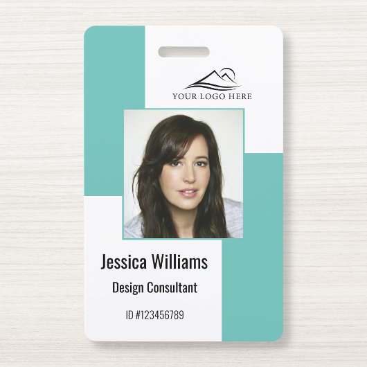 Badge d'identité d'employé d'entreprise moderne pe