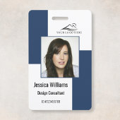 Badge d'identité d'employé d'entreprise moderne pe