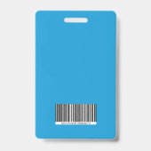 Badge d'identité d'employé moderne sarcelle design (Arrière)