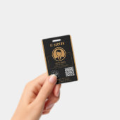 Badge d'identité d'entreprise avec photo et code Q (Manuel / portable)