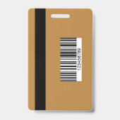 Badge d'identité d'entreprise avec photo et code Q (Arrière)