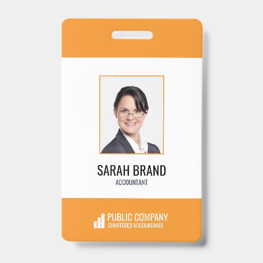 Badge d'identité d'entreprise moderne pour le pers (Avant)