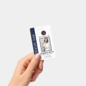 Badge d'identité d'entreprise personnalisé bleu (Manuel / portable)