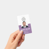 Badge d'identité d'entreprise Violet Clair (Manuel / portable)