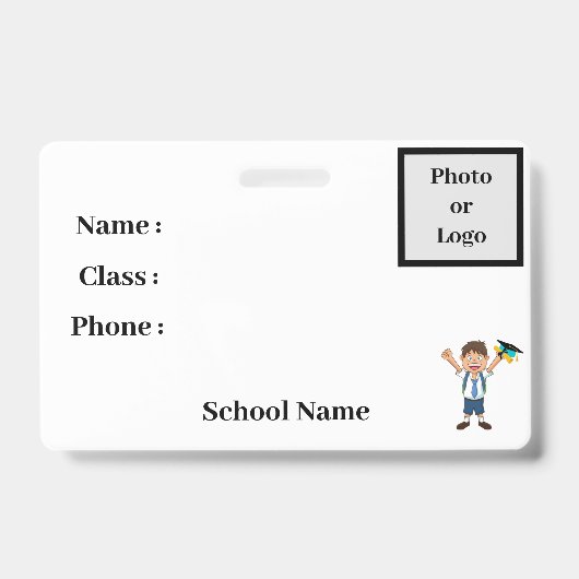 badge d'identité d'étudiant (Avant)