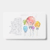 Badge d'identité d'étudiant à domicile avec citati (Arrière)