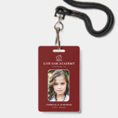 Badge d'identité d'étudiant à domicile | Minimalis (Avant avec lanière)