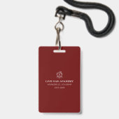 Badge d'identité d'étudiant à domicile | Minimalis (Arrière avec lanière)