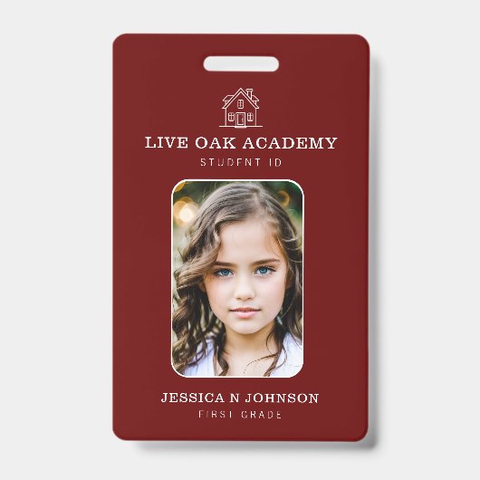 Badge d'identité d'étudiant à domicile | Minimalis (Avant)