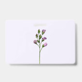 Badge d'identité floral pour enseignant à domicile (Arrière)