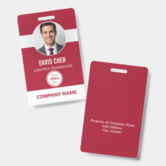 Badge d'identité personnalisé pour employé avec ph