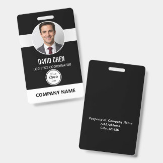 Badge d'identité personnalisé pour employé avec ph