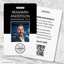 Badge d'identité personnalisé pour employé Minimal