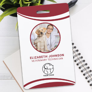 Badge d'identité photo de l'employé de l'hôpital