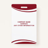 Badge d'identité photo de l'employé de l'hôpital (Dos)