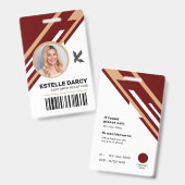 Badge d'identité professionnelle moderne (Avant & arrière)