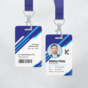 Badge d'identité professionnelle moderne