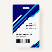 Badge d'identité professionnelle moderne (Dos)