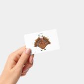 Badge Dinde de dessin animé de chef Thanksgiving (Manuel / portable)