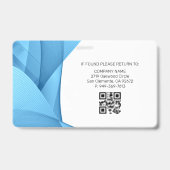 Badge d'infirmière avec code QR de photo moderne b (Arrière)