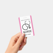 Badge d'infirmière personnalisé avec image de stét (Manuel / portable)