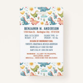 Badge Dinosaure de l'enfant mignon photo personnalisée c (Dos)