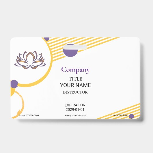 Badge d'instructeur de yoga (Avant)