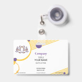 Badge d'instructeur de yoga (Avant avec rétractable)