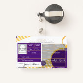 Badge d'instructeur de yoga (Back with Retractable)