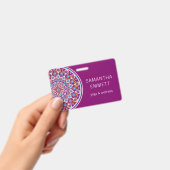 Badge d'instructeur de Yoga Mandala violet (Handheld)