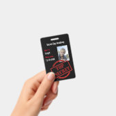 Badge d'invitation d'agent secret de la fête d'esp (Manuel / portable)