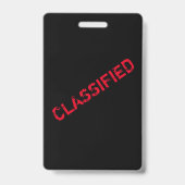 Badge d'invitation d'agent secret de la fête d'esp (Arrière)