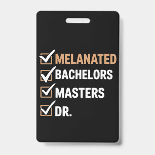 Badge Diplômé de doctorat mélanisé diplômé PhD EDD Licen