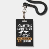 Badge Diplôme de Master MBA Diplôme de Master Promotion (Avant avec lanière)