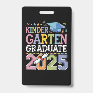 Badge Diplômé de maternelle 2025 École de fin d'études