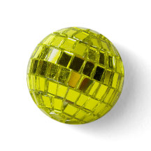 Badge Disco - Mini Boule à Facettes Vert Anis