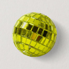 Badge Disco - Mini Boule met Facettes Green Anis Ronde Button 3,2 Cm