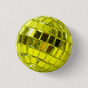 Badge Disco - Mini Boule met Facettes Green Anis Ronde Button 3,2 Cm