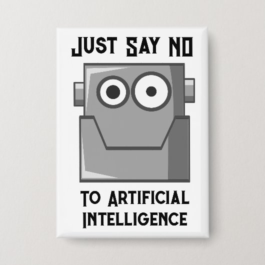 Badge Disons Non à l'Intelligence Artificielle (Recto)