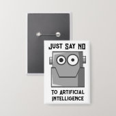 Badge Disons Non à l'Intelligence Artificielle (Recto/Verso)