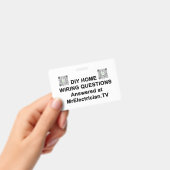 Badge do-it-yourself ACCUEIL QUESTIONS DE CÂBLE M. Elect (À main)